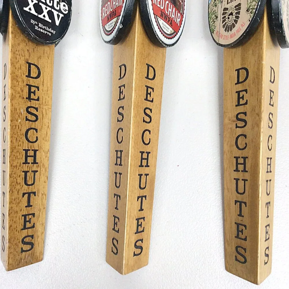 Lot of 3 Deschutes Brewing Beer‎ Tap Handles Red Chair Black Butte XXV Foray IPA